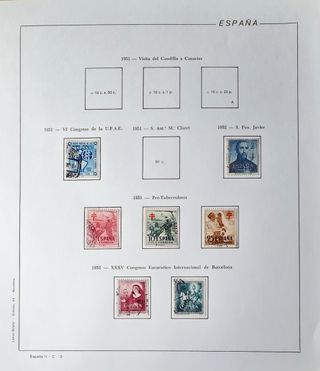 Album con sellos usados de España del 1950 al 1969