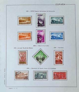 Album con sellos usados de España del 1950 al 1969