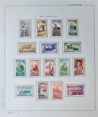 Album con sellos usados de España del 1950 al 1969