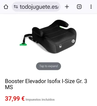 Asiento de niños para coche.