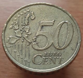 50 Céntimos de Euro año 1999 Error de Acuñación