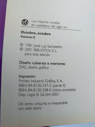 Octubre, Octubre. Vol. I