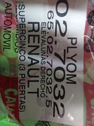 Elevalunas manual Renault 5 3 puertas