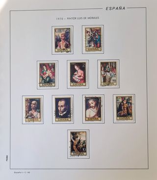 Album con sellos usados de España del 1970 al 1982