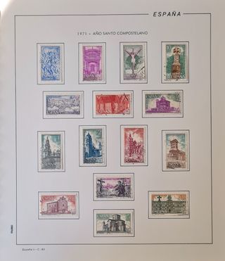 Album con sellos usados de España del 1970 al 1982