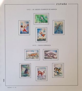 Album con sellos usados de España del 1970 al 1982