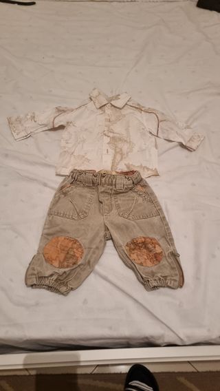 Completo bimbo 3 mesi - camicia e pantaloni