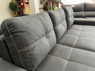 Sofá cama chaise longue gris