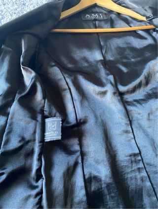 Cazadora cuero negra A.M.J