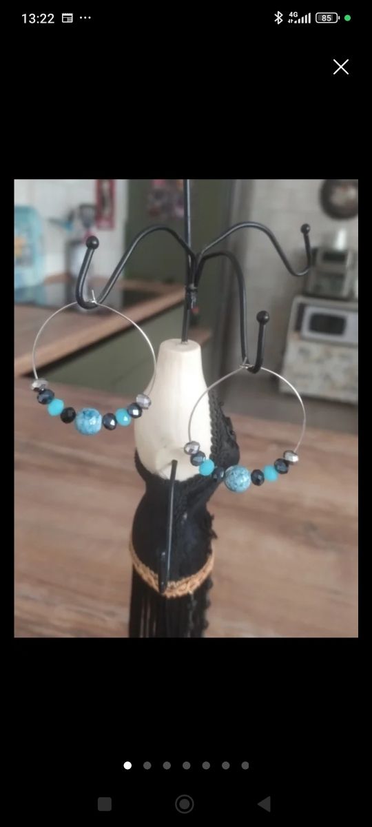 Aros Pendientes turquesa