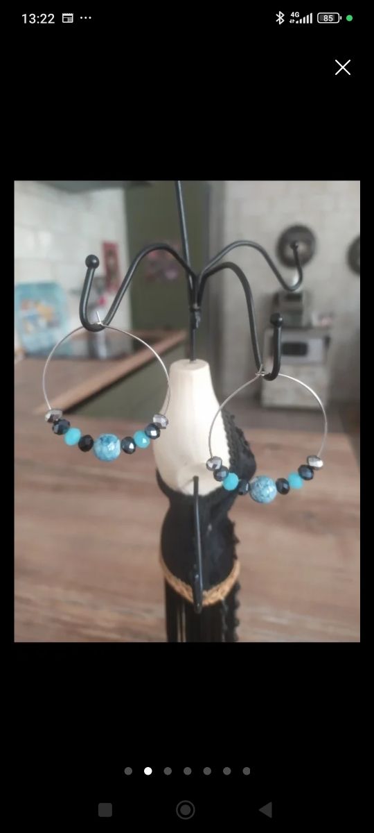 Aros Pendientes turquesa