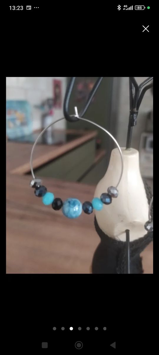 Aros Pendientes turquesa