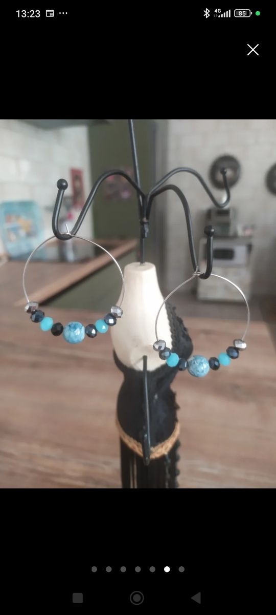 Aros Pendientes turquesa