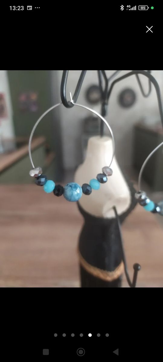 Aros Pendientes turquesa