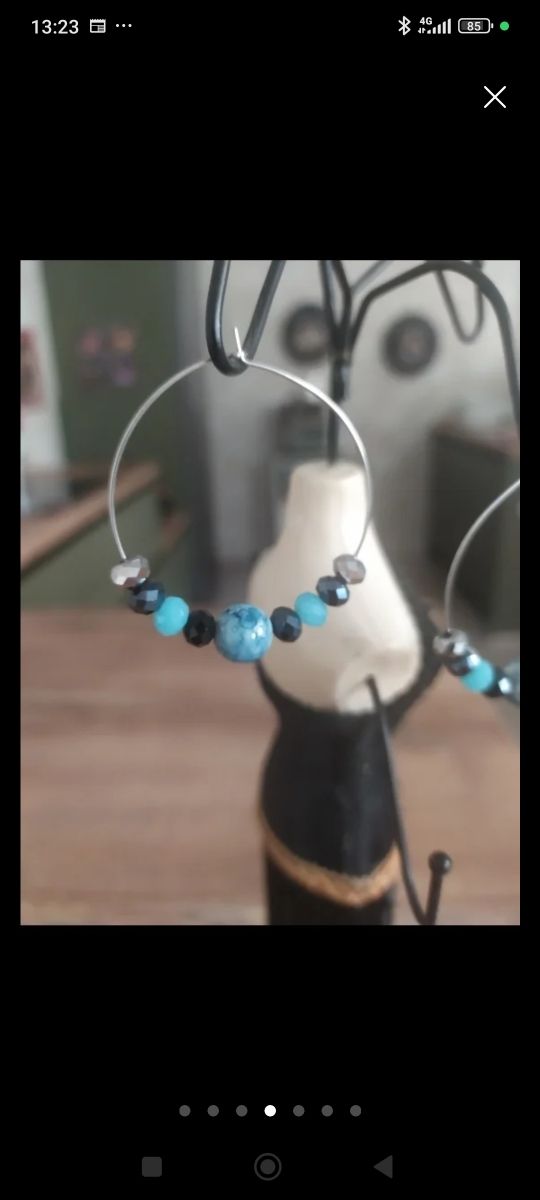 Aros Pendientes turquesa