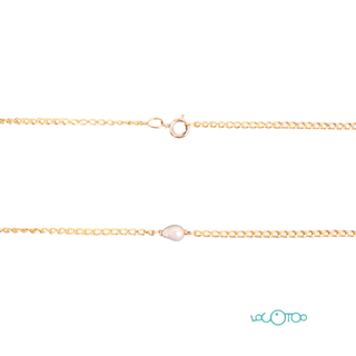 CADENA DE ORO DE 18K CON 5 PERLAS
