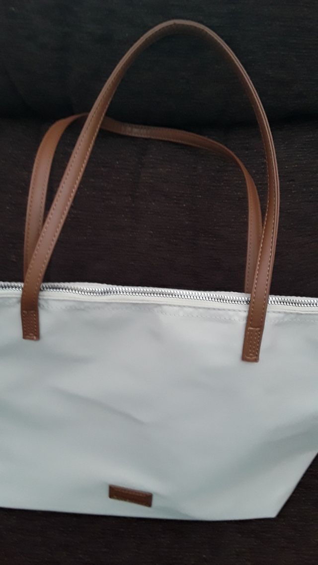 BOLSO GRANDE BEIGE DE POLIESTER