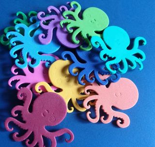 Polipi colorati in gomma eva