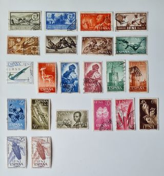 Sellos usados colonias españolas, Ifni, Guinea....