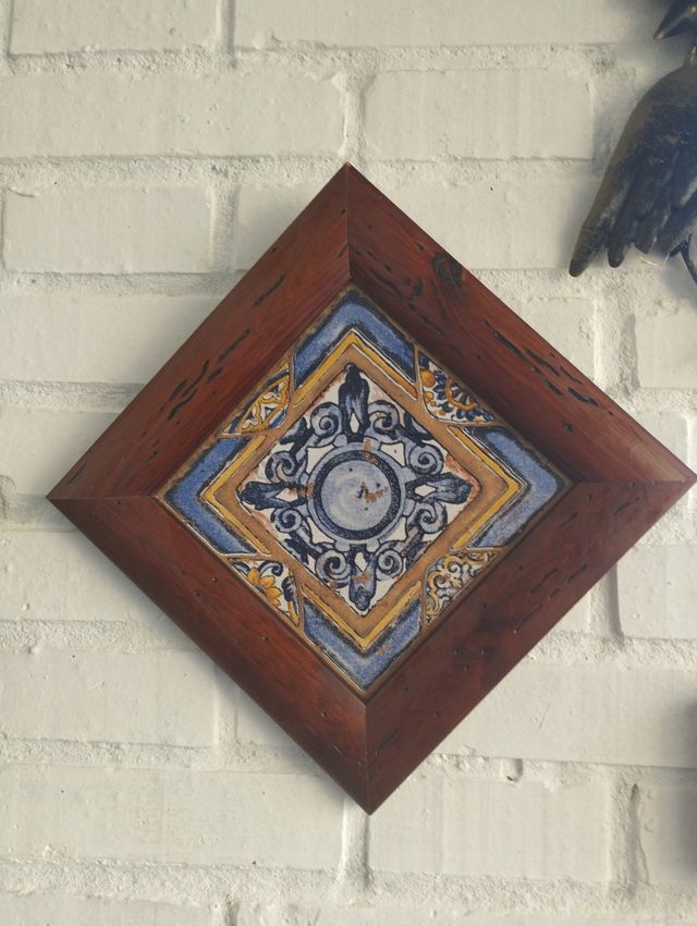 Azulejo vintage enmarcado