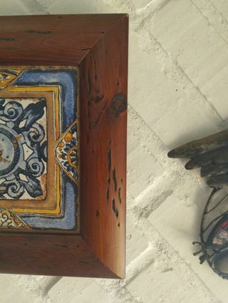 Azulejo vintage enmarcado 