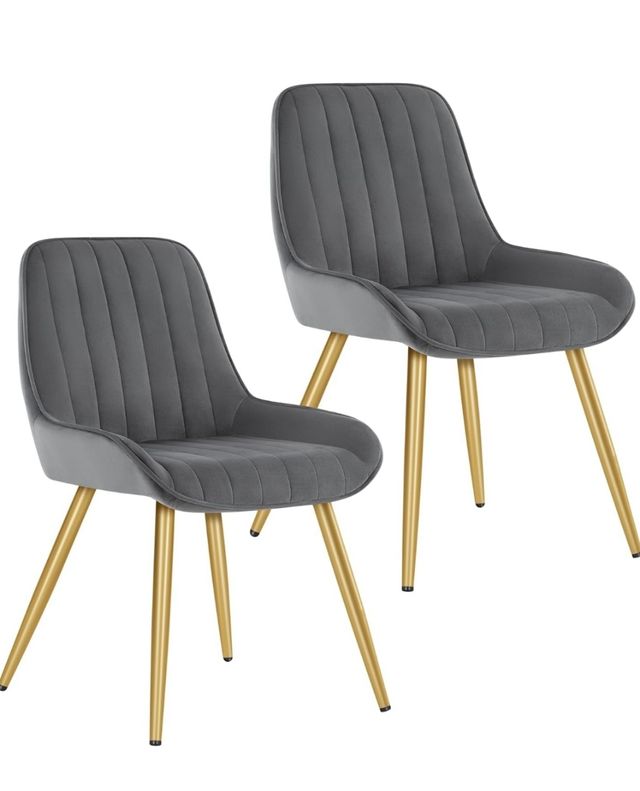 2 Sillas Lestarain Gris-Dorado