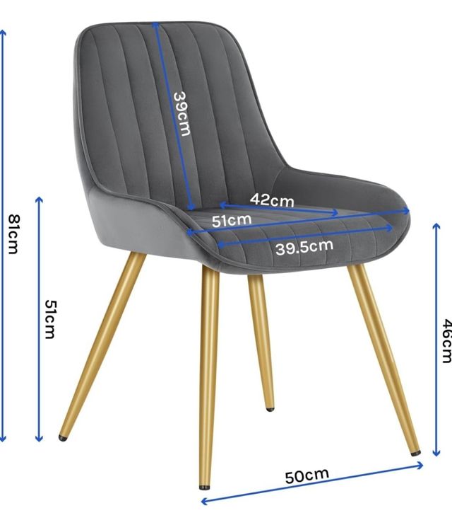 2 Sillas Lestarain Gris-Dorado