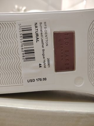 Zapatillas Ted Baker piel blancas, 44