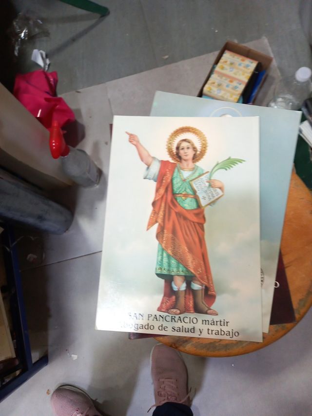 Láminas Santos: San Pancracio & Virgen María