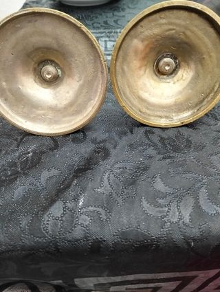 2 Portavelas Vintage Dorados