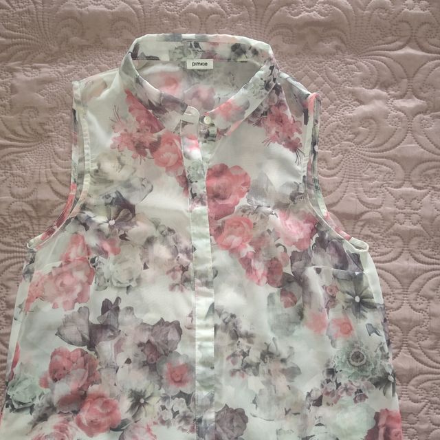 Camicia estiva, smanicata, Pimkie. Taglia M fiori