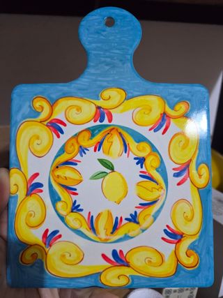 Tagliere in Ceramica raffigurante Limoni