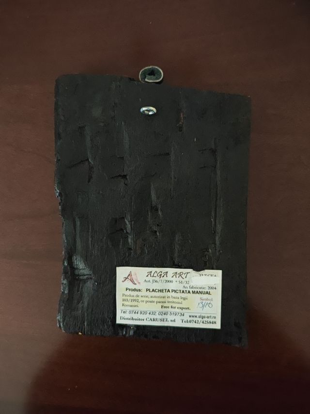 Icono Virgen y Niño, madera pintada