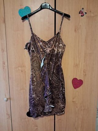 Vestido boho chic marrón