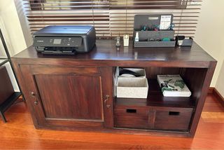 Mueble TV/oficina madera colonial
