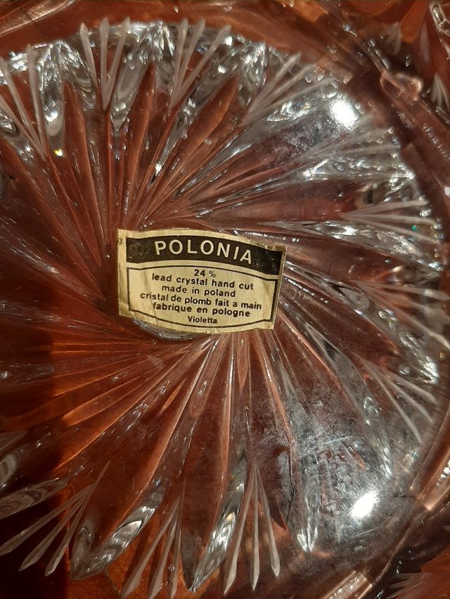 Cenicero cristal cortado a mano Polonia
