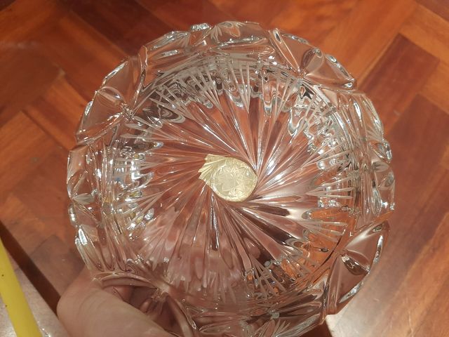 Cenicero cristal cortado a mano Polonia