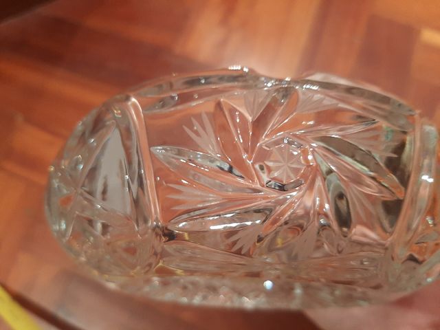 Cenicero cristal cortado a mano Polonia
