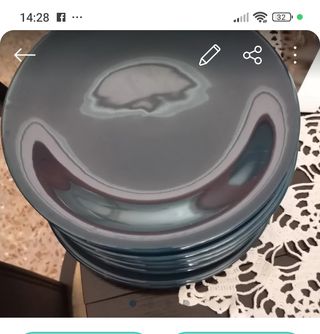 36 Platos combinados - Gris & Verde azulado