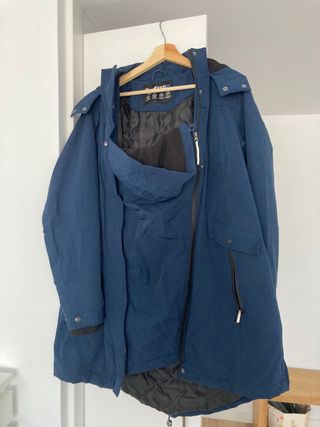 Abrigo premama y porteo azul marino