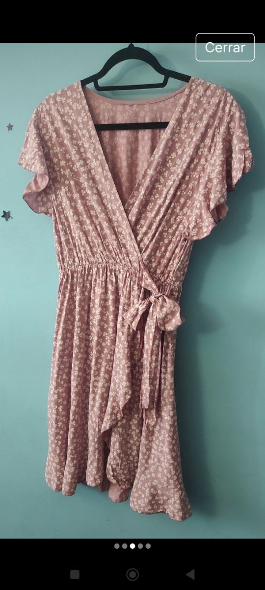 Vestido floral rosa - Manga mariposa