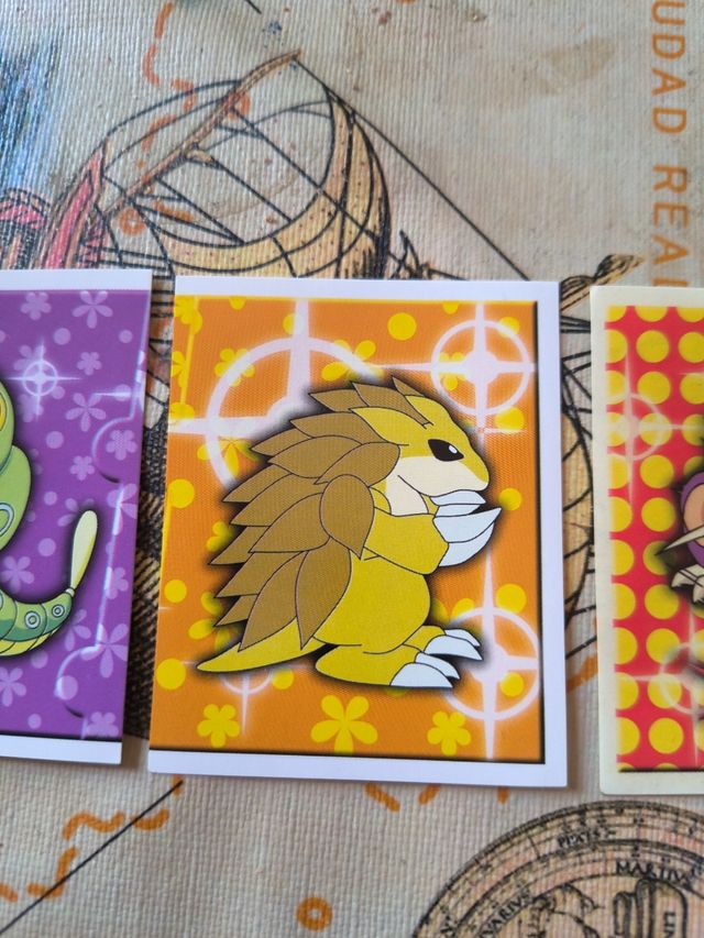 3 Cromos Pokémon Merlin