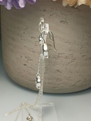 Collar 40 cm y pendientes elefantes plata 925