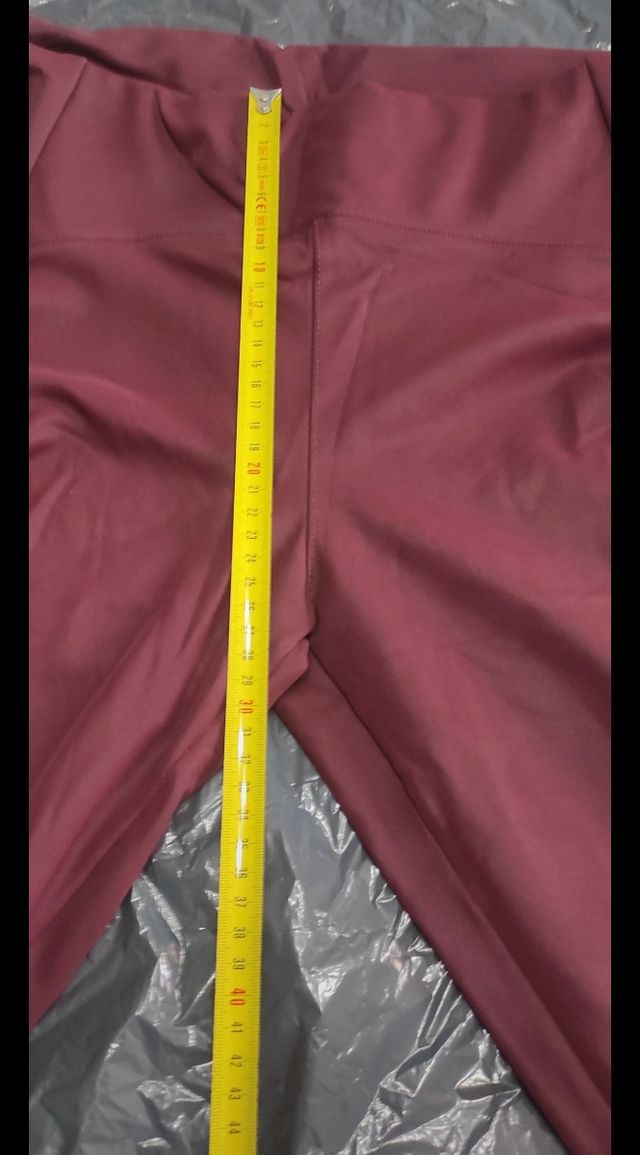 Leggings efecto piel mate - Burdeos