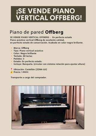 Piano vertical Offberg