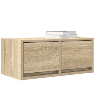 Mueble TV flotante de madera - Beige