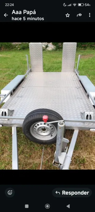 Remolque dos ejes como nuevo