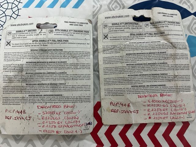 Pastillas Freno delantera EBC FA724HH BMW GS 1250