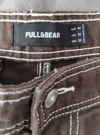 Pantalon Vaquero marron ancho