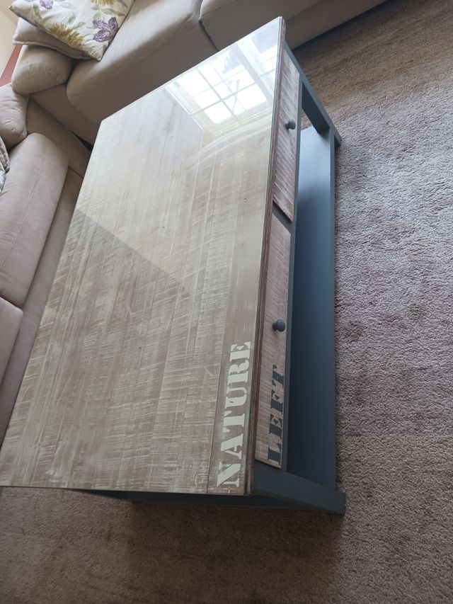 Mesa centro moderna gris - madera